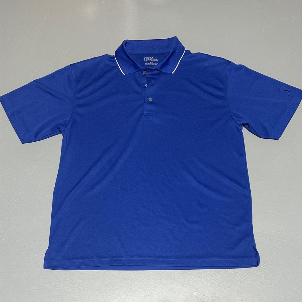 PGA Tour Blue Polo Golf Shirt